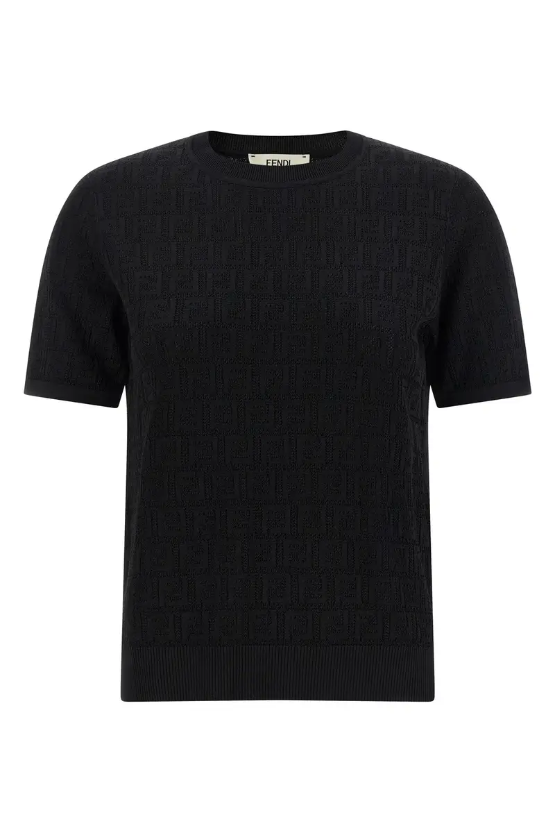 Maglia Intarsio Ff Nero