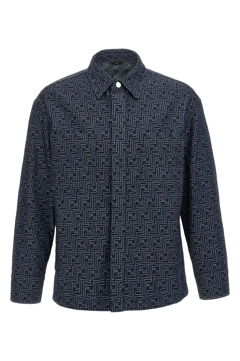 Overshirt Denim Ff Blu