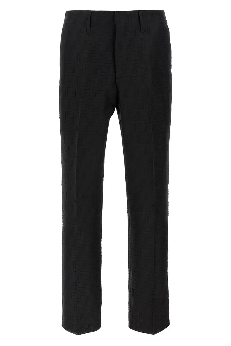 Pantalone Jacquard Ff Nero