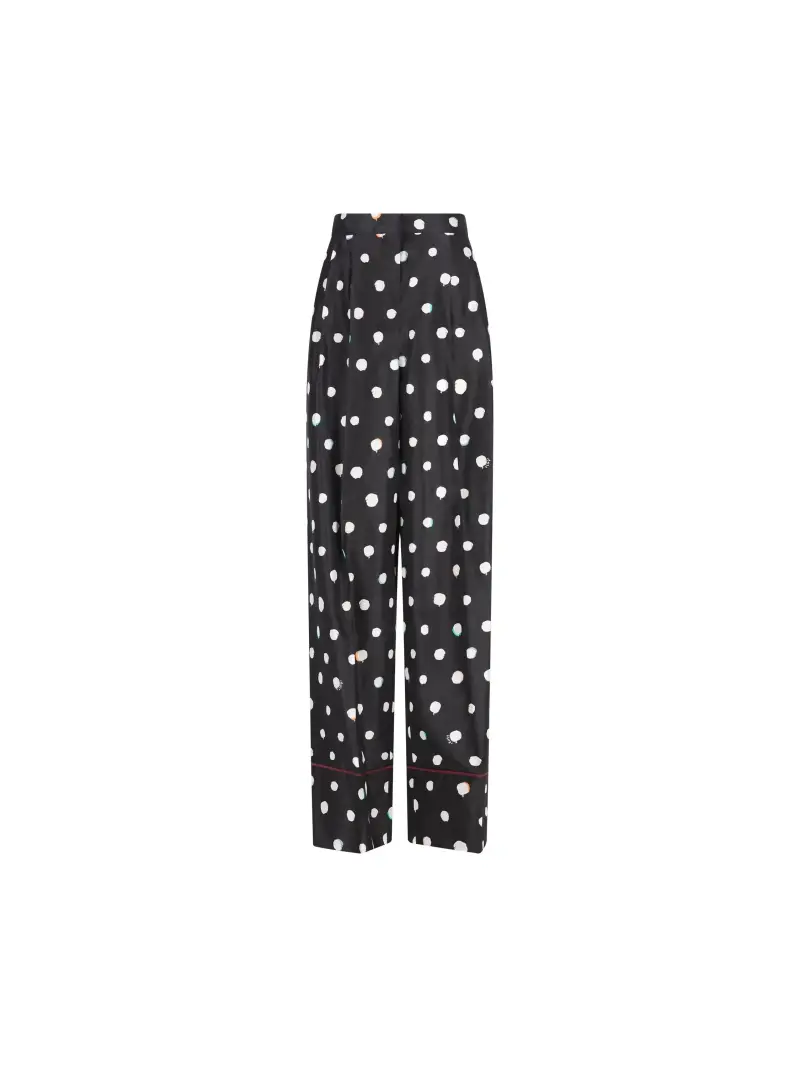 Pantaloni A Pois NERO