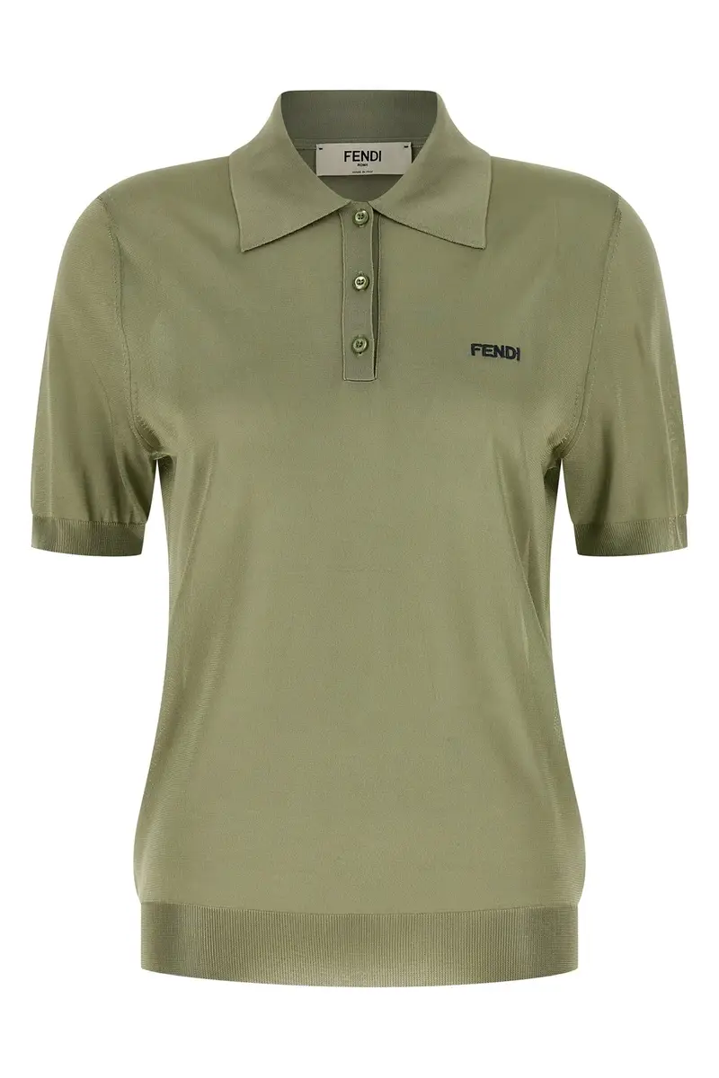 Polo Viscosa Lucida Verde