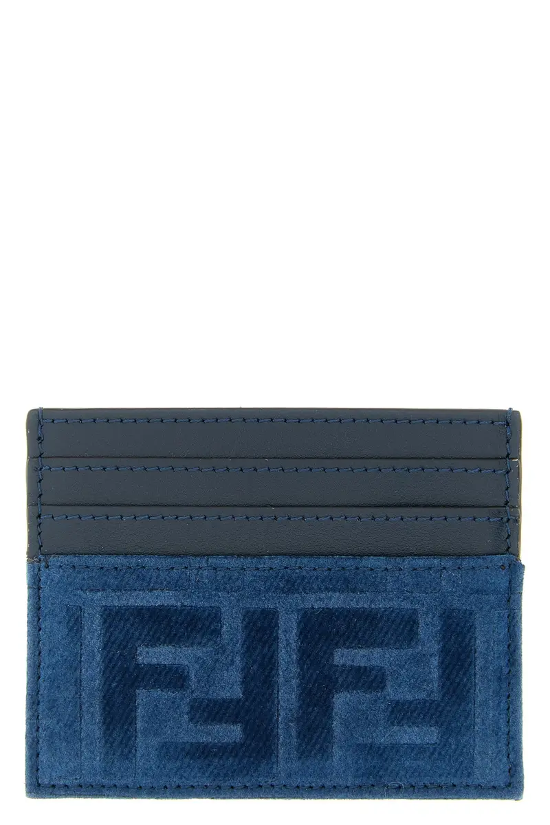 Portacarte Denim Ff Blu