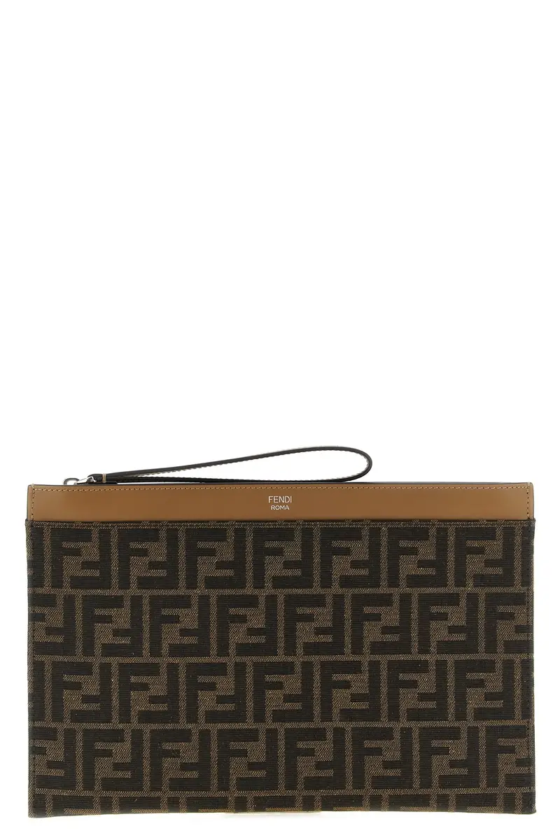 Pouch Ff Jacquard Media Marrone