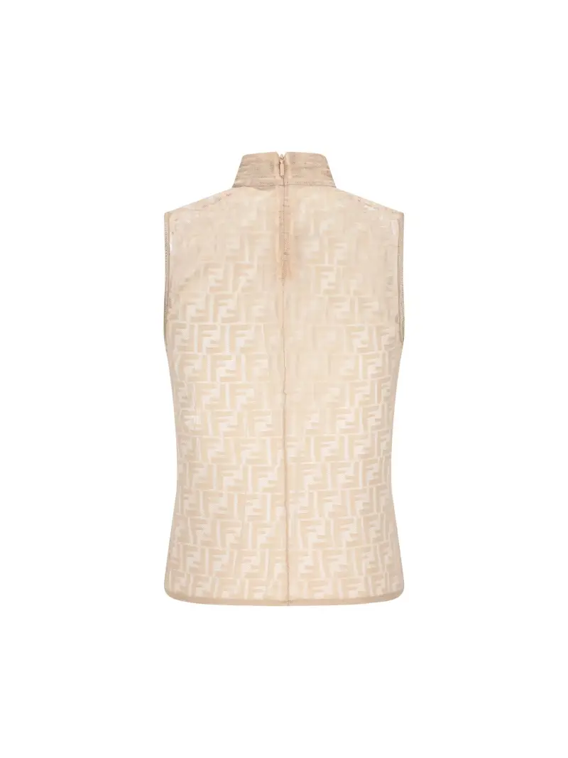 Top Girocollo FF BEIGE miniatura 2