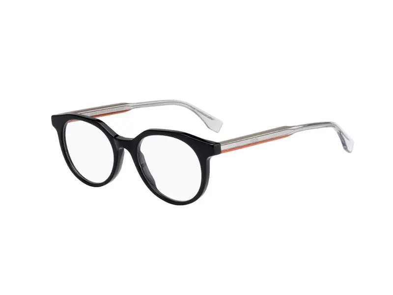 Fendi Uomo FF M0078 807 Montature da vista outlet Acetato Nero  Rotonda