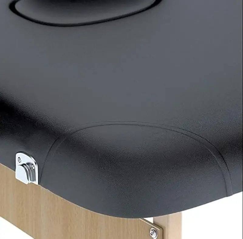 FENIXSHOP24 LETTINO MASSAGGIO IN LEGNO 2 ZONE - LETTINO MASSAGGI, LETTINO ESTETISTA FISIOTERAPIA, TATTOO, PORTATILE RICHIUDIBILE COD-05(NERO) miniatura 3