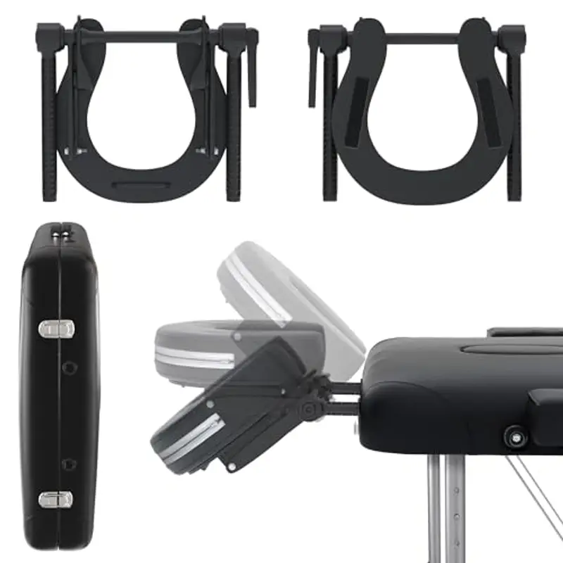 FENIXSHOP24 LETTINO MASSAGGIO PROFESSIONALE 2 ZONE IN ALLUMINIO PORTATILE RICHIUDIBILE - PER ESTETISTA miniatura 2