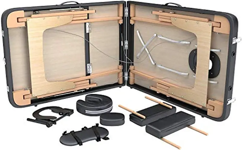 FENIXSHOP24 - LETTINO MASSAGGIO PROFESSIONALE 3 ZONE IN LEGNO PORTATILE E PIEGHEVOLE COD miniatura 3