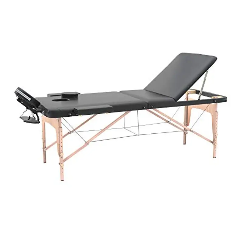 FENIXSHOP24 LETTINO MASSAGGIO PROFESSIONALE 3 ZONE, LETTINO ESTETISTA IN LEGNO DIMENSIONE XL 180 X 56 CM - LETTINI PER DA MASSAGGI PORTATILI PIEGHEVOLI COD-10 miniatura 2