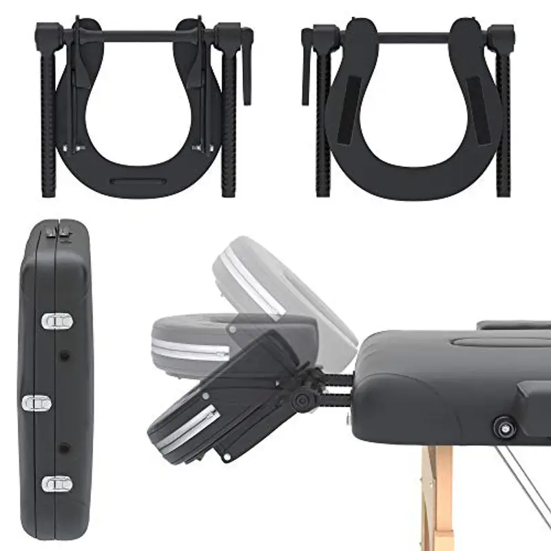 FENIXSHOP24 LETTINO MASSAGGIO PROFESSIONALE 3 ZONE, LETTINO ESTETISTA IN LEGNO DIMENSIONE XL 180 X 56 CM - LETTINI PER DA MASSAGGI PORTATILI PIEGHEVOLI COD-10 miniatura 3