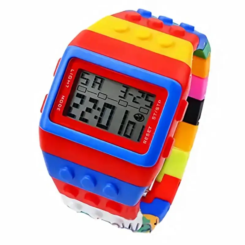 FENKOO Orologio digitale da pols neutro arcobaleno, Blu