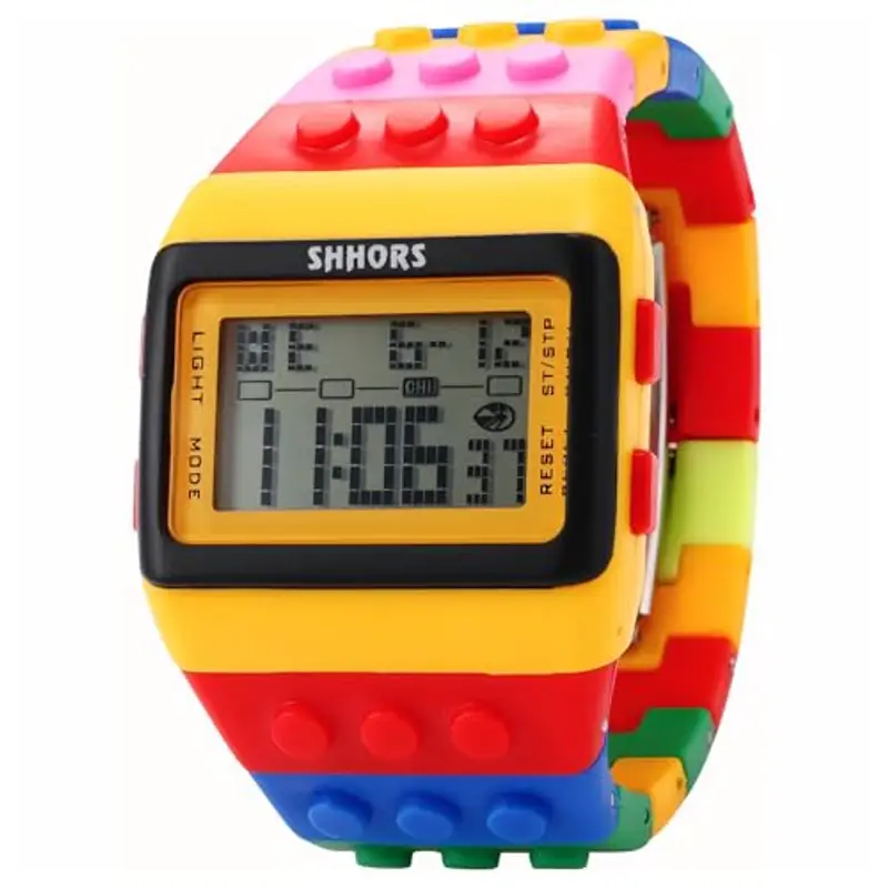 FENKOO Orologio digitale da pols neutro arcobaleno, Giallo
