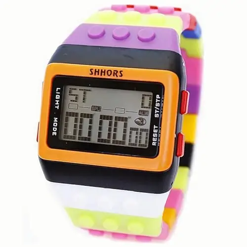 FENKOO Orologio digitale da pols neutro arcobaleno, Nero miniatura 2