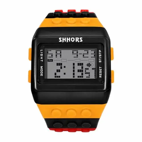 FENKOO Orologio digitale da pols neutro arcobaleno, Nero