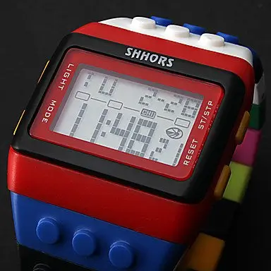 FENKOO Orologio digitale da pols neutro arcobaleno, Rosso miniatura 2