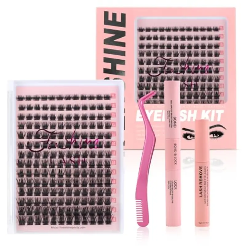 Fenshine Ciglia Finte Cluster, di lunghezza, morbide, per uso personale e domestico (FD02)