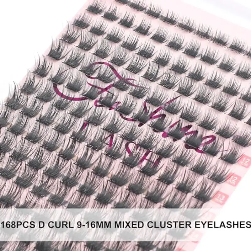 Fenshine Ciglia Finte Cluster, di lunghezza, morbide, per uso personale e domestico (FD02) miniatura 2