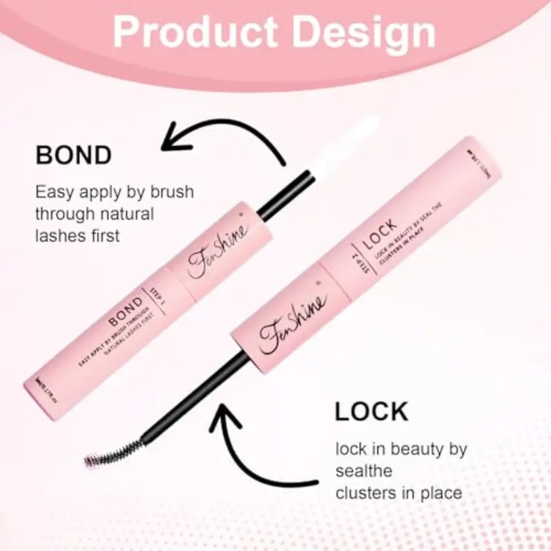 Fenshine Ciglia Finte Cluster, di lunghezza, morbide, per uso personale e domestico, I vecchi lotti vengono spediti a caso (T05 Eyelash Extension Kit) miniatura 3