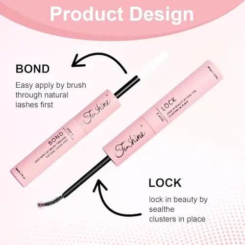 Fenshine Cluster Lashes Individual Lashes Wide Stem C/D Curl 9-15mm Length DIY Eyelash Extension Individual Soft False miniatura 3