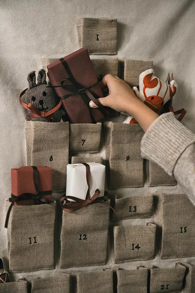 calendario dell'avvento Beige miniatura 5