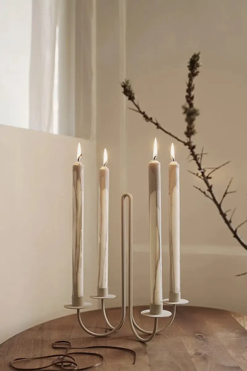 candeliere decorativo Beige miniatura 3