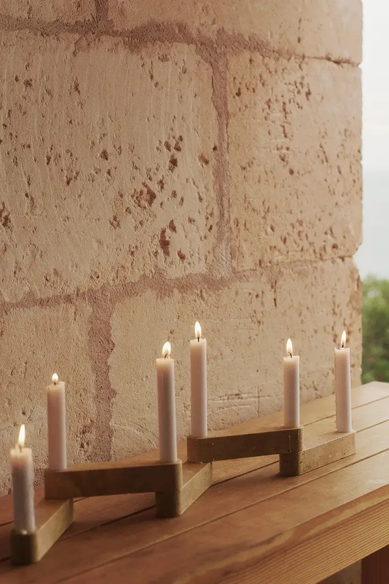 candeliere decorativo colore beige miniatura 5