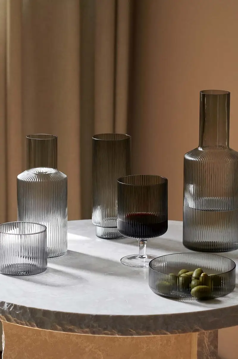 caraffa con bicchiere Ripple Small Carafe Set Grigio miniatura 5