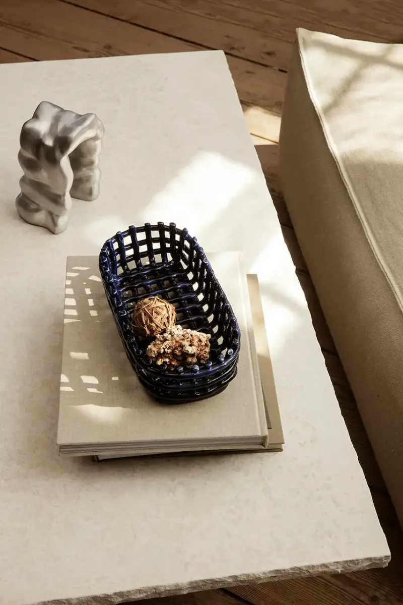 cestino per la frutta Ceramic Basket Blu navy miniatura 2