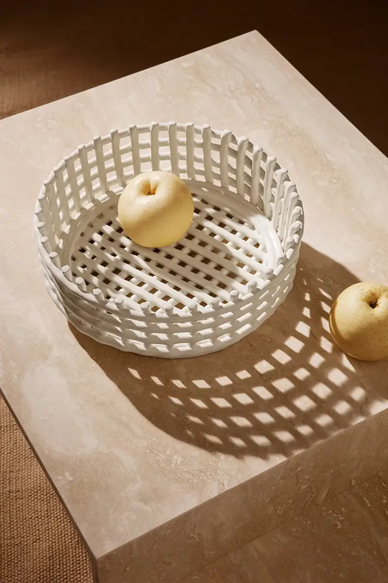 cestino per la frutta Ceramic Centrepiece Bianco miniatura 2