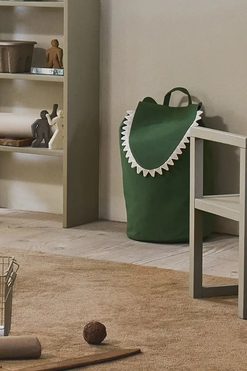 cestino portaoggetti Crocodile colore verde miniatura 3