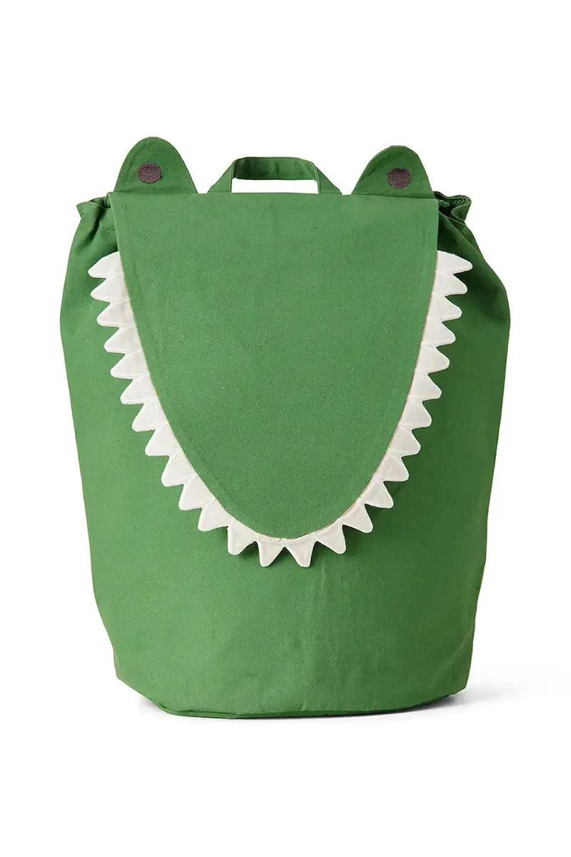 cestino portaoggetti Crocodile colore verde