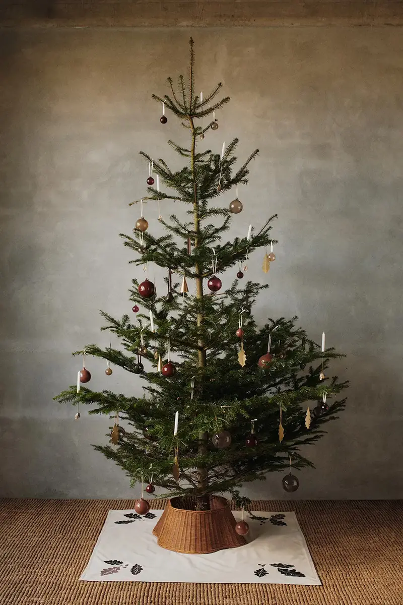 cesto per albero di nsatale Drape 53 x 54 x 21 cm Beige miniatura 3