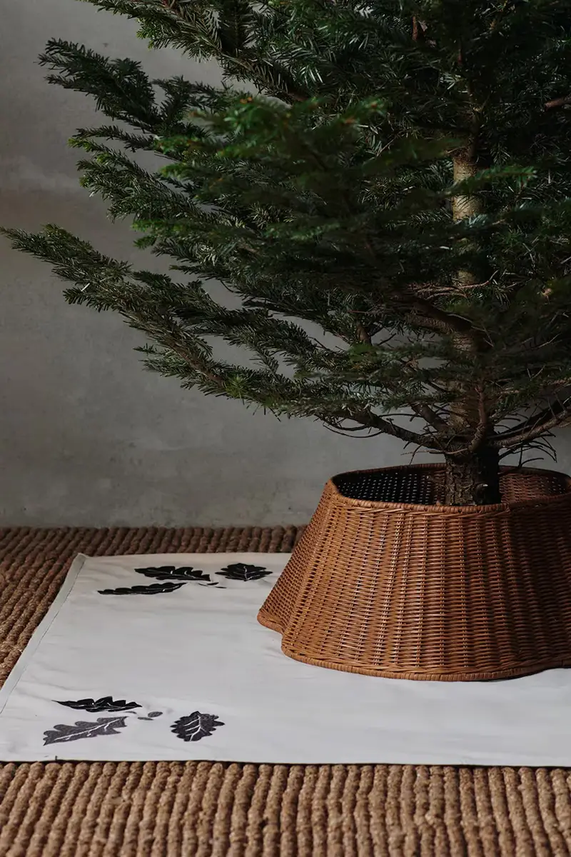 cesto per albero di nsatale Drape 53 x 54 x 21 cm Beige miniatura 4