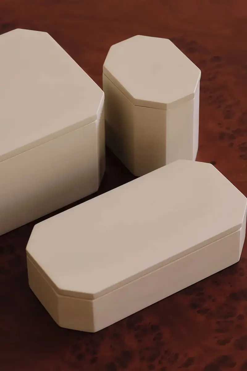 contenitore con copperchio Nova 25 x 15 cm Beige miniatura 4