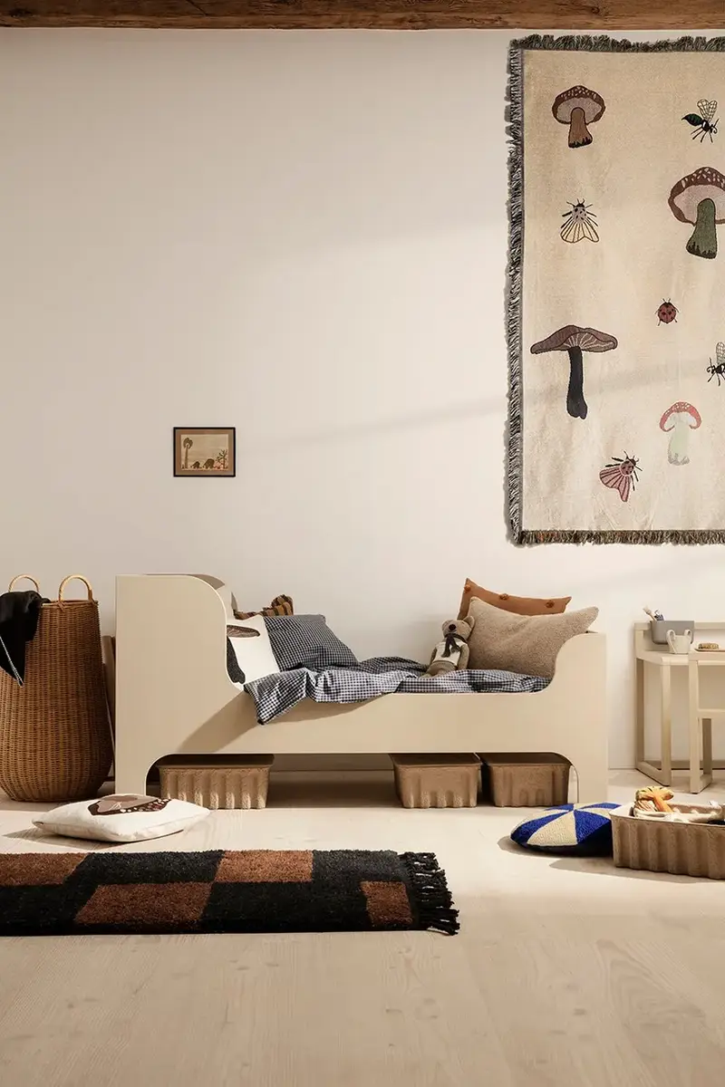 coperta di cotone Forest Tapestry 120 x 170 cm colore beige miniatura 3