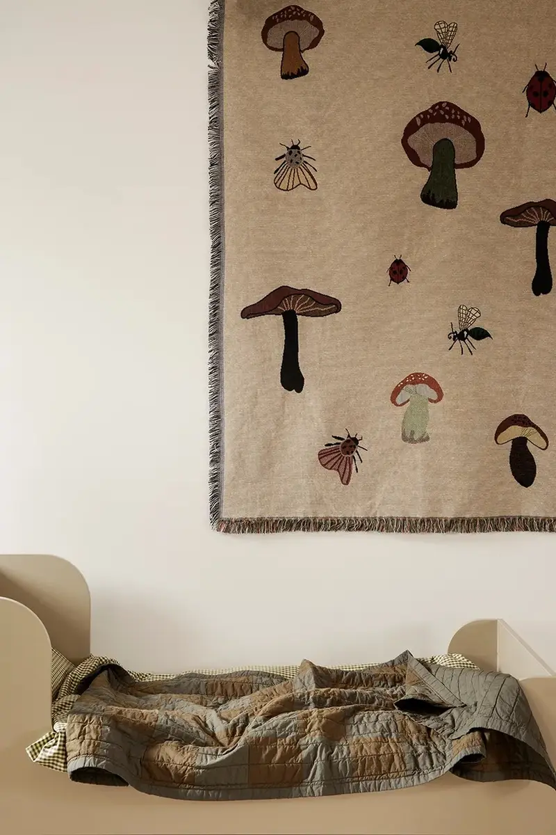 coperta di cotone Forest Tapestry 120 x 170 cm colore beige miniatura 4