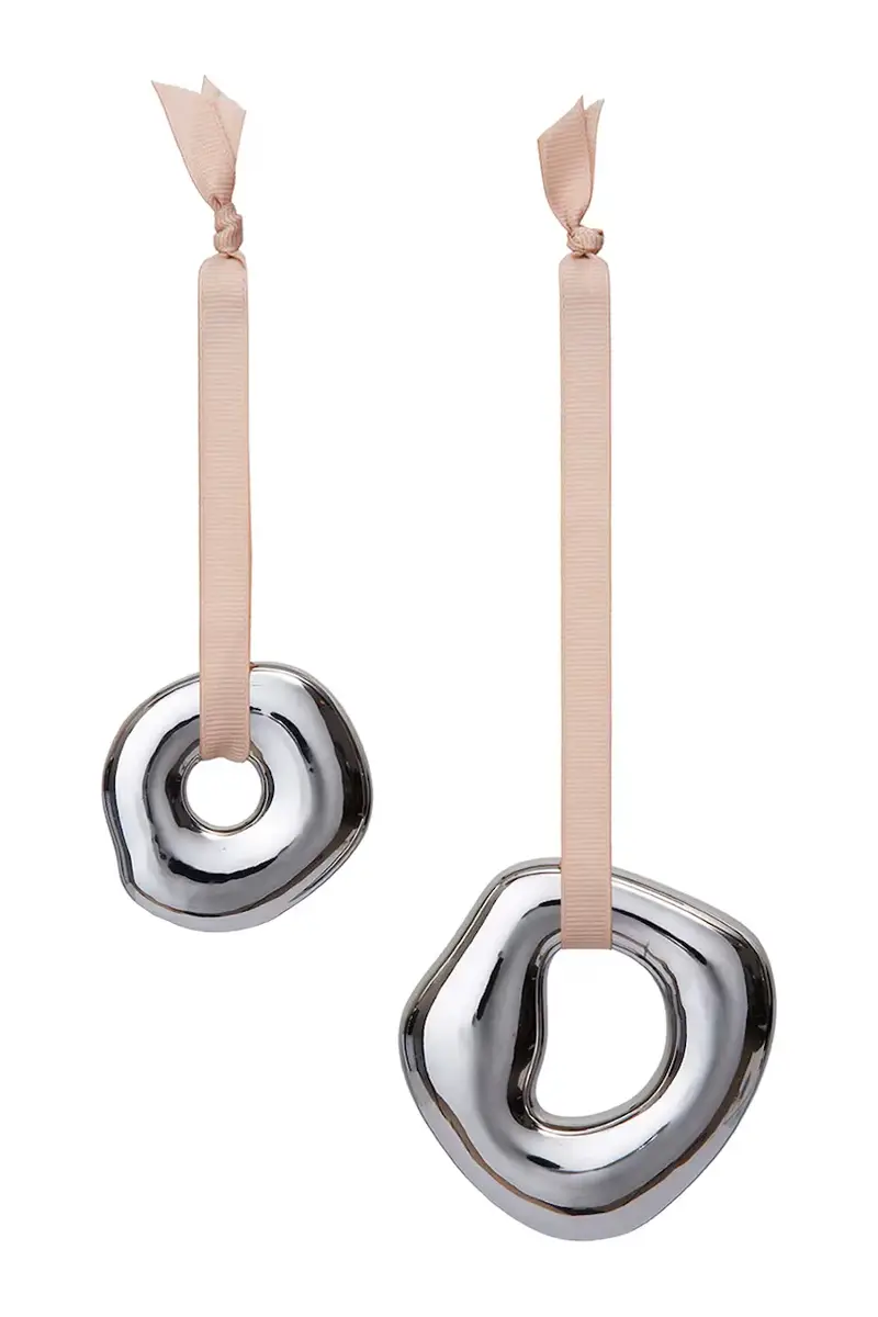 decorazione per albero natalizio pacco da 2 colore beige