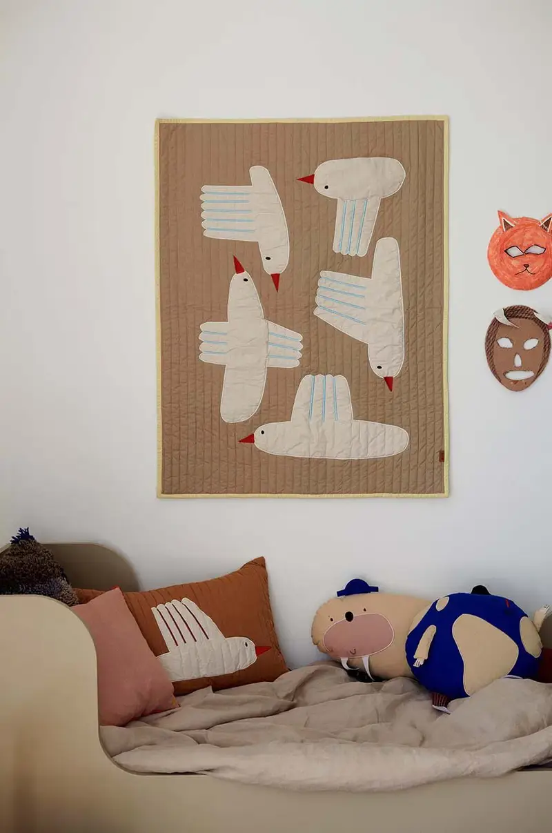 federa decorativa per cuscino Bird Quilted Multicolore miniatura 5