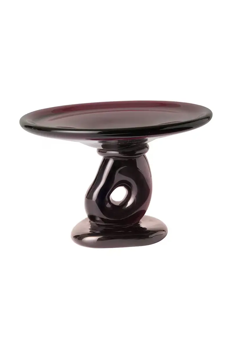 portadolci alzata decorativa Damo Glass Centrepiece 21 cm Granata