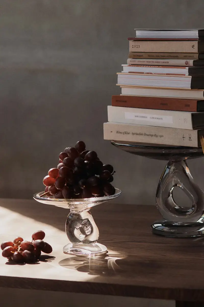 portadolci alzata decorativa Damo Glass Centrepiece 21 cm Transparente miniatura 2