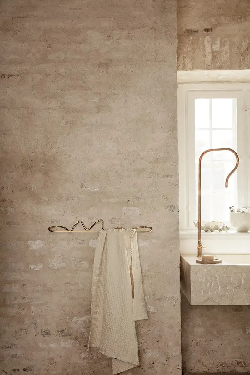 Ferm Living Portasciugamani Curvature Giallo - Design Moderno e miniatura 2