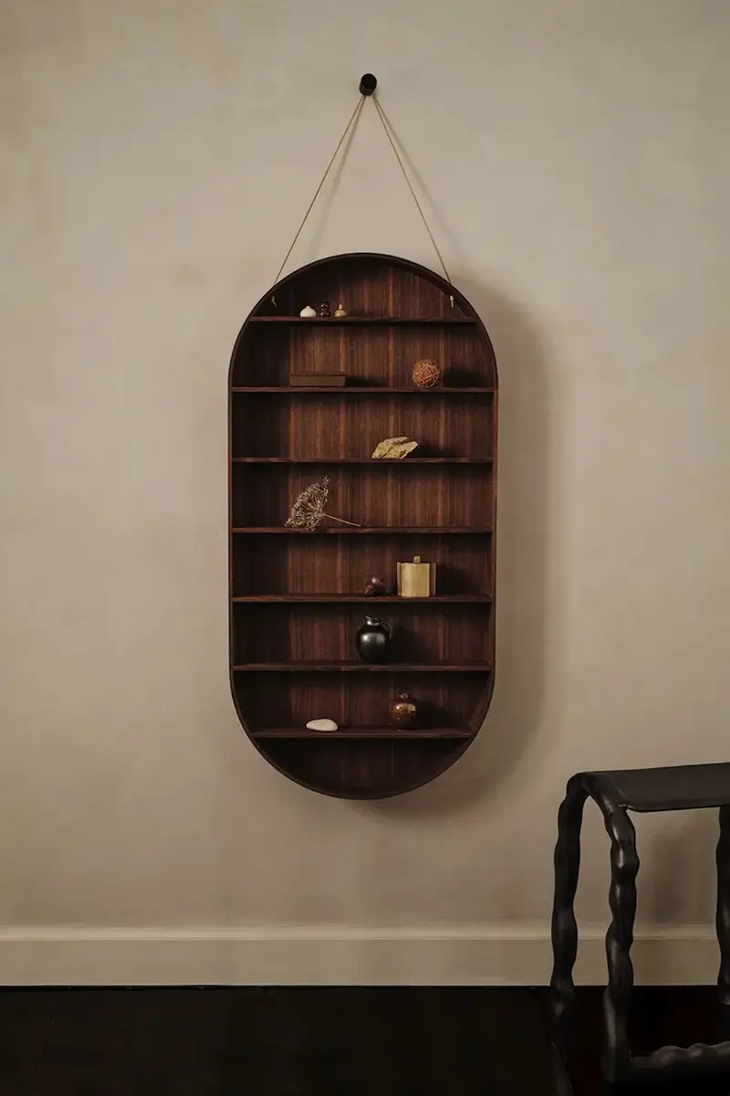 scaffale a parete Oval Dorm colore marrone miniatura 2