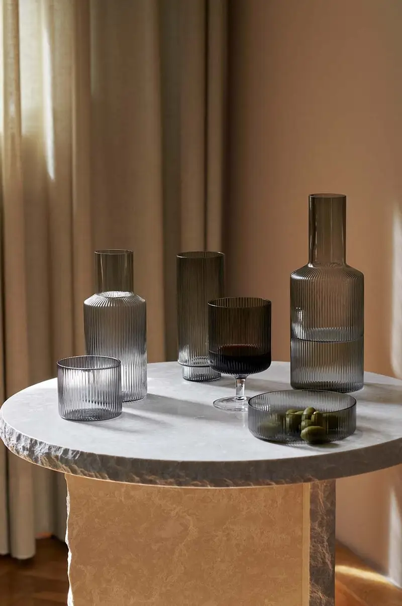 set bicchieri da drink Ripple Long Drink Glasses pacco da 4 Grigio miniatura 3