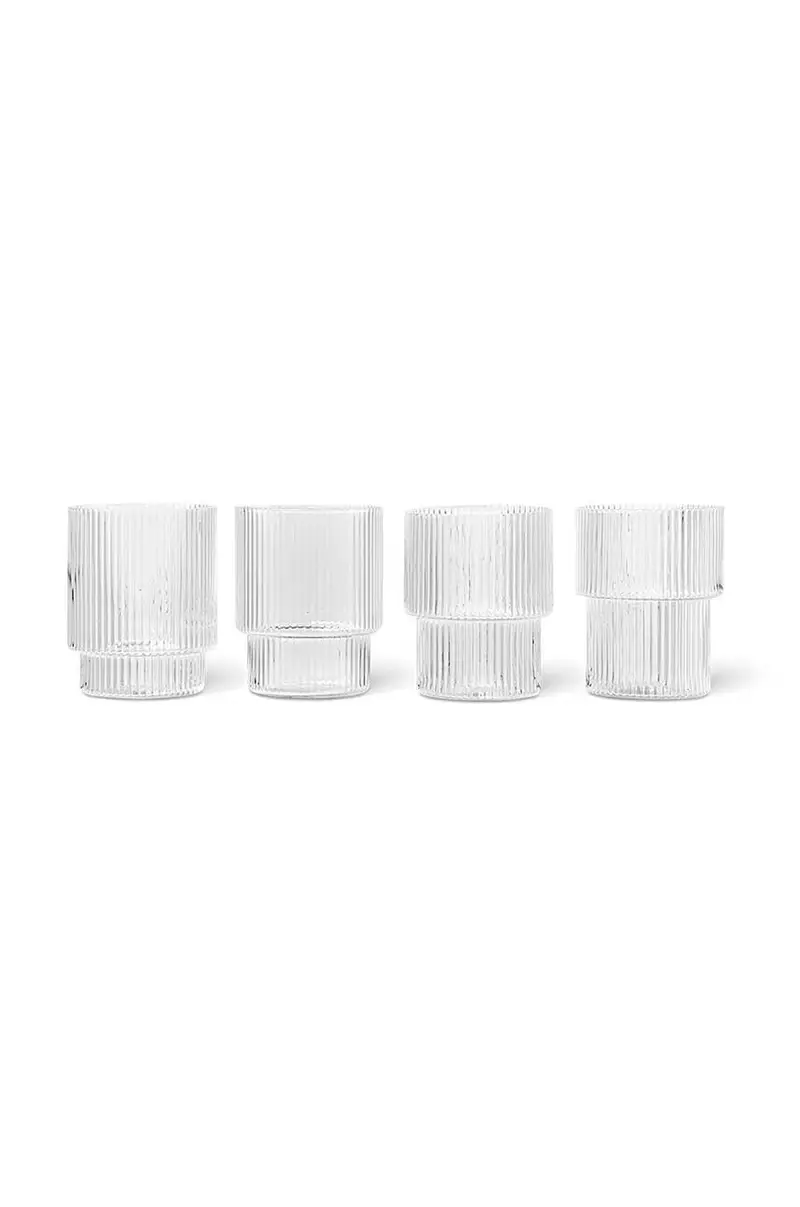 set bicchieri Ripple Glasses pacco da 4 Transparente