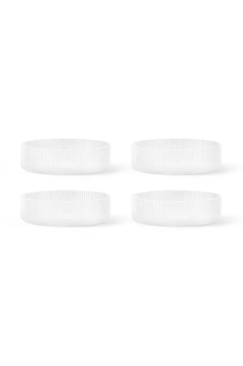 set ciotole Ripple Serving Bowls pacco da 4 Bianco