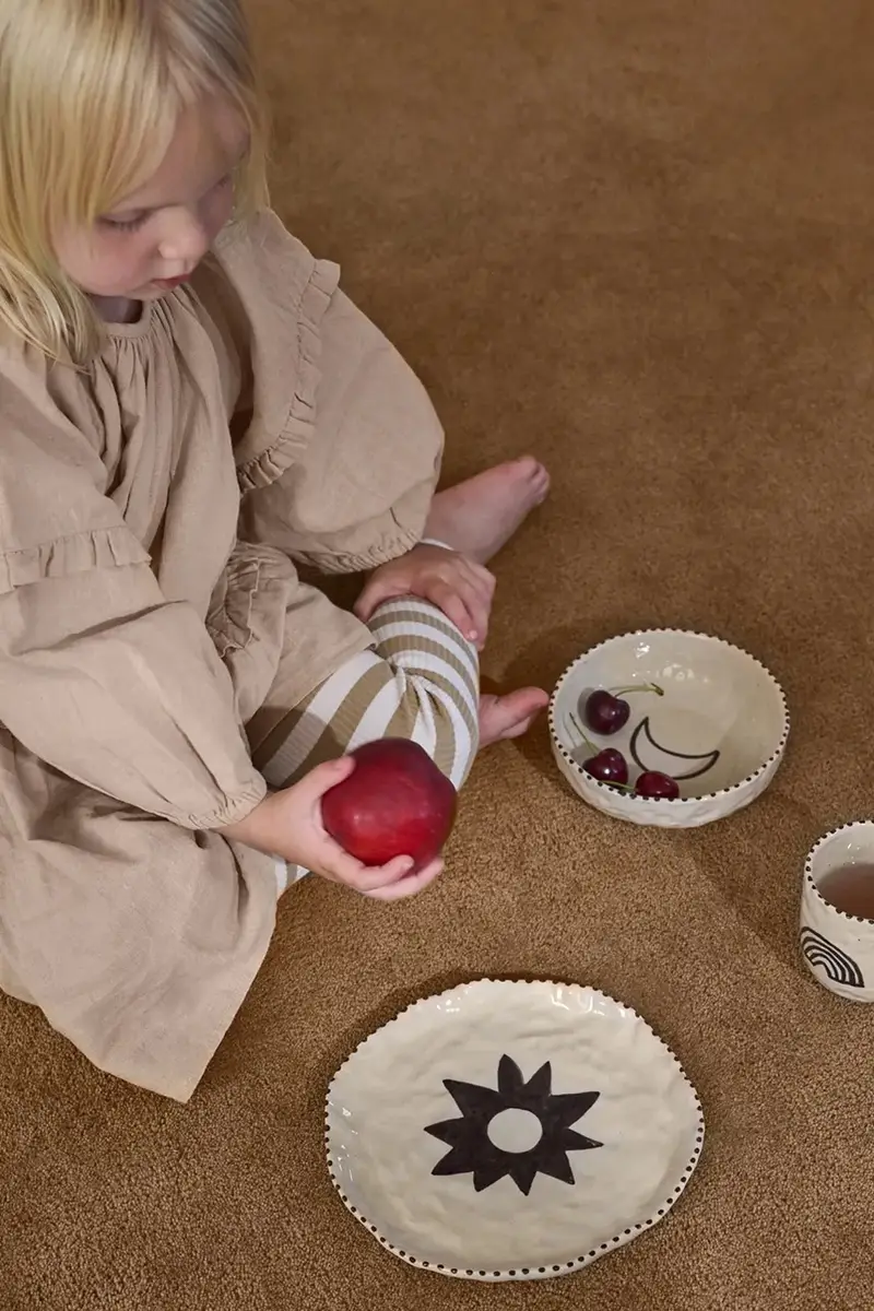 set per la colazione per bambini Naive Ceramic Set pacco da 3 colore beige miniatura 4