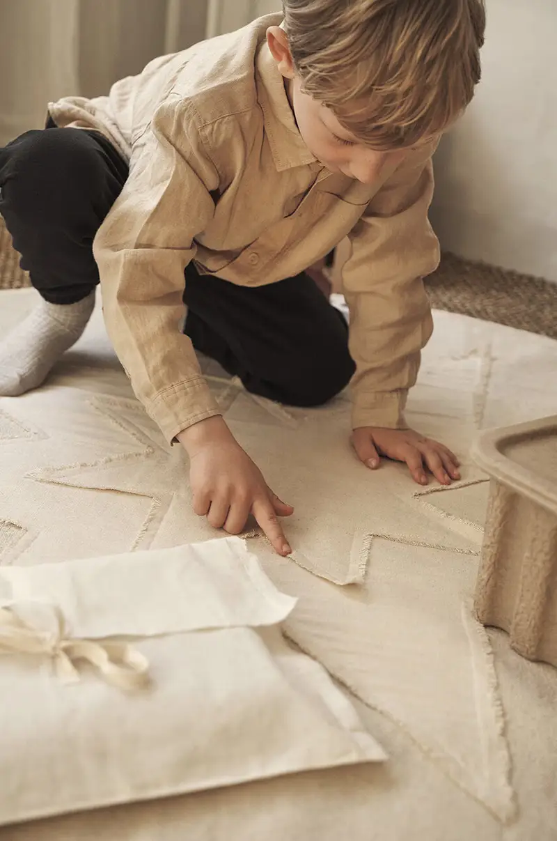 tappetino per albero di natale Vela Star Christmas Beige miniatura 3