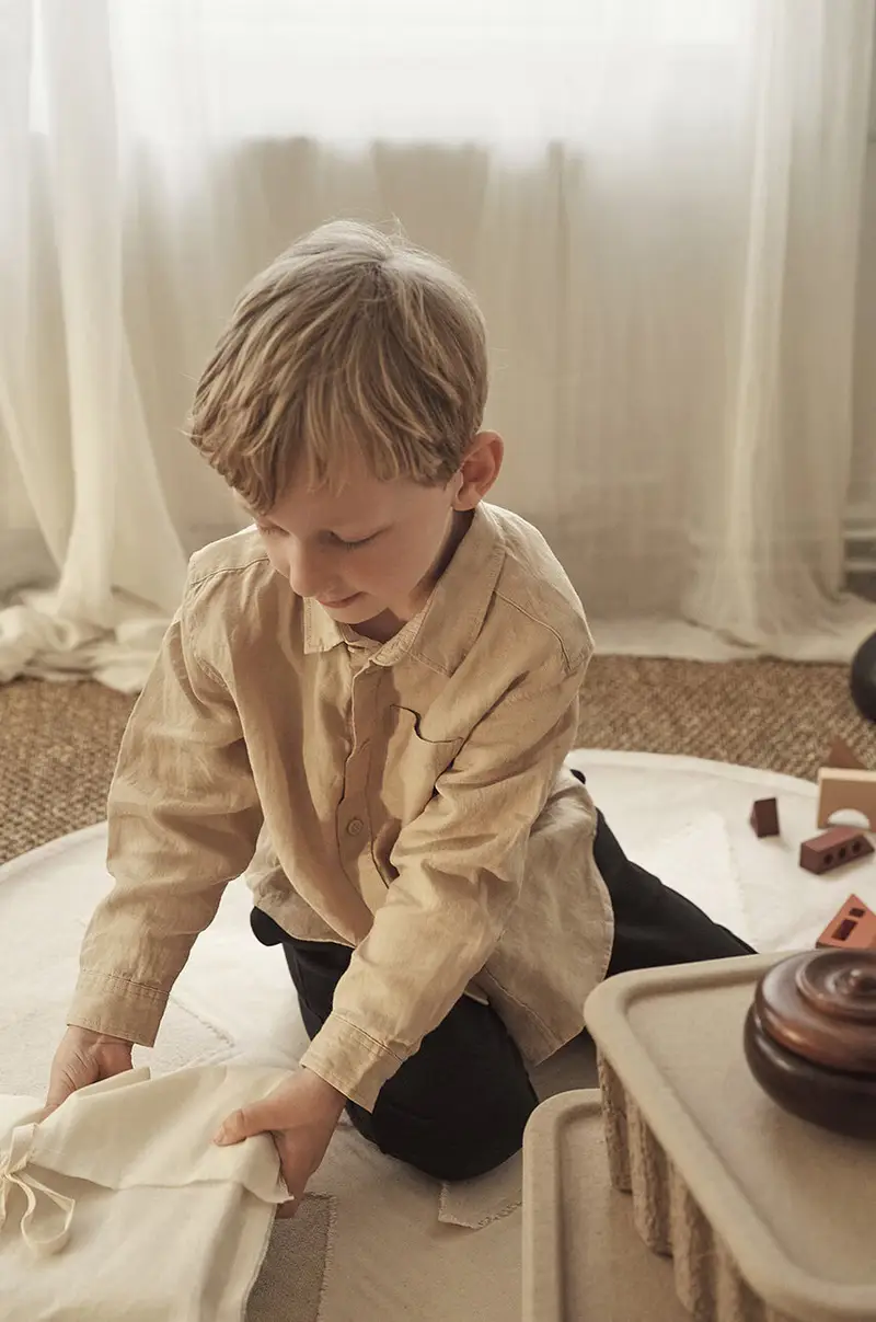 tappetino per albero di natale Vela Star Christmas Beige miniatura 4