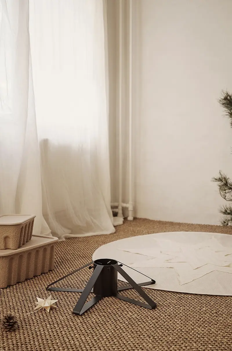 tappetino per albero di natale Vela Star Christmas Beige miniatura 5