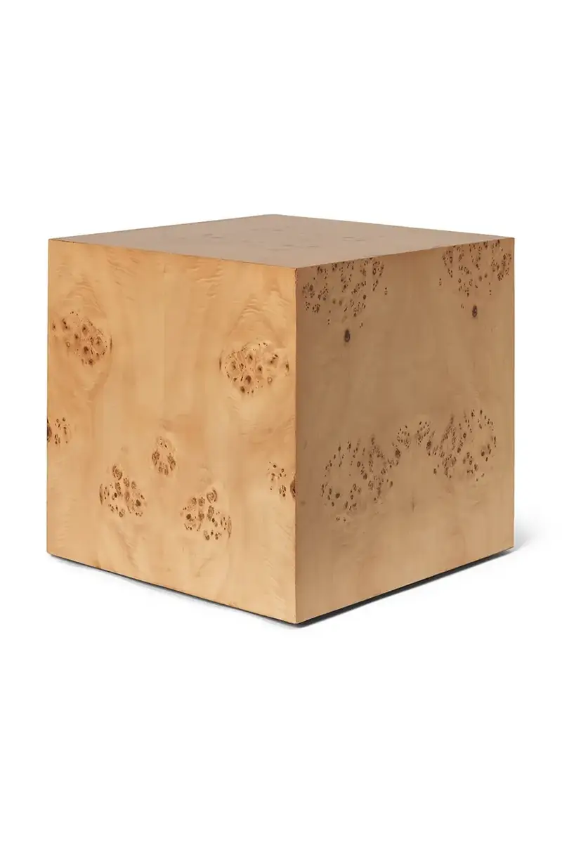 tavolino Burl Cube Side Table colore beige